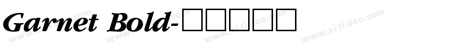 Garnet Bold字体转换